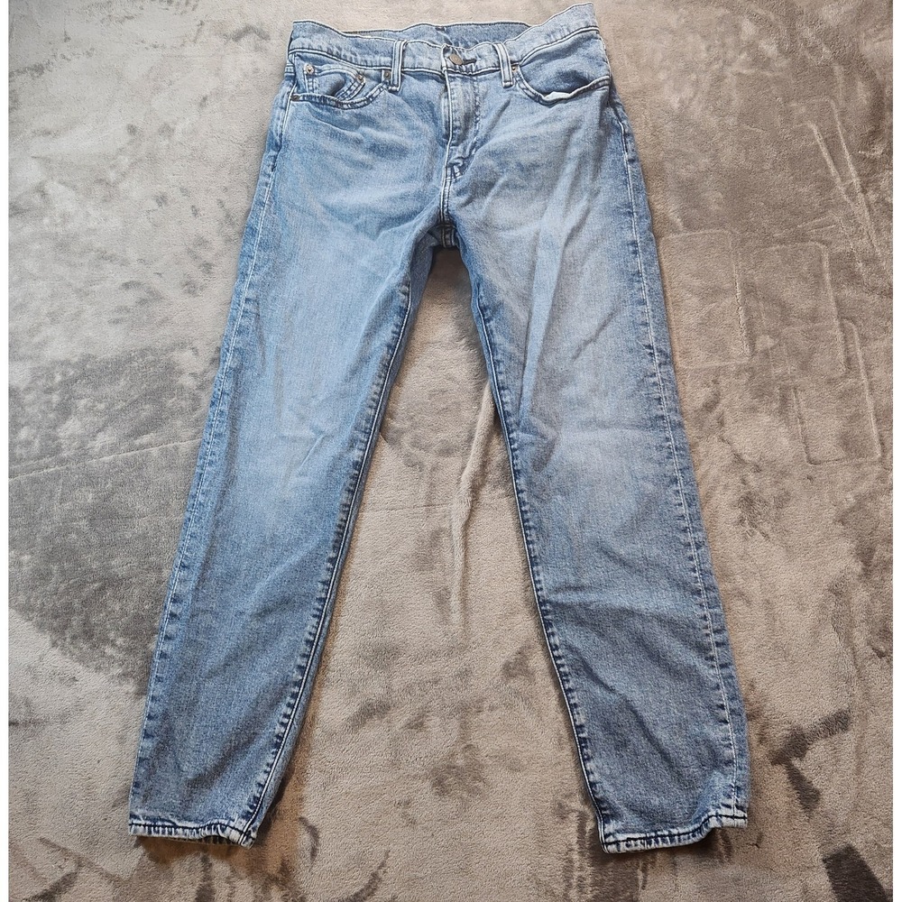 Levis Jeans 502 Mens 30x30 Blue Premium Tapered Denim Medium Wash